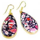 Riyogems Turquoise Gold Plated Fashion Chandelier Earrings L 2.2in Gpetur-82008