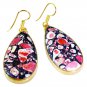 Riyogems Turquoise Gold Plated Fashion Chandelier Earrings L 2.2in Gpetur-82008