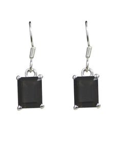 Riyo Brown Smoky Quartz 925 Solid Sterling Silver Half Priced Earring L 2in Sesq