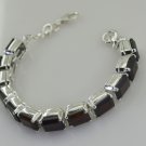 Riyo Red Garnet 925 Solid Sterling Silver Edgy Bracelet Sbragar-26052