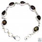 Riyo Smoky Quartz Famous Designers Silver Mum Bracelet L 7.5in Sbrasqu-76005