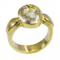 Riyo Multi Gold Plated Rutile Quartz CZ Ring radiant high end handmade jewelry G