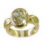 Riyo Multi Gold Plated Rutile Quartz CZ Ring radiant high end handmade jewelry G