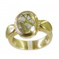 Riyo Multi Gold Plated Rutile Quartz CZ Ring radiant high end handmade jewelry G
