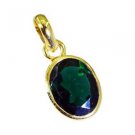 Riyogems Green Emerald Cz 18 Kt Gold Fashion Stretch Pendants L 1in Gppemcz-9600