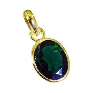 Riyogems Green Emerald Cz 18 Kt Gold Fashion Stretch Pendants L 1in Gppemcz-9600