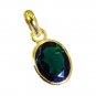 Riyogems Green Emerald Cz 18 Kt Gold Fashion Stretch Pendants L 1in Gppemcz-9600