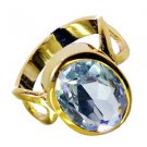 Alexandrite Cz Gold Plated India Claddagh Ring
