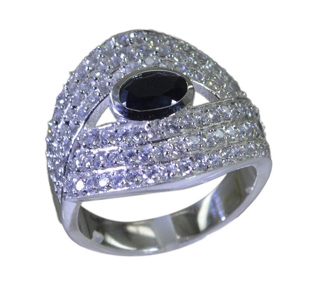 Riyo Black 925 sterling silver Black Oynx Ring flashy treasure jewelry store SRB