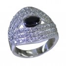 Riyo Black 925 sterling silver Black Oynx Ring flashy treasure jewelry store SRB