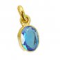 Riyogems Blue Topaz Cz Gold Plated Set Maze Pendant L 1.2in Gppbtcz-92019