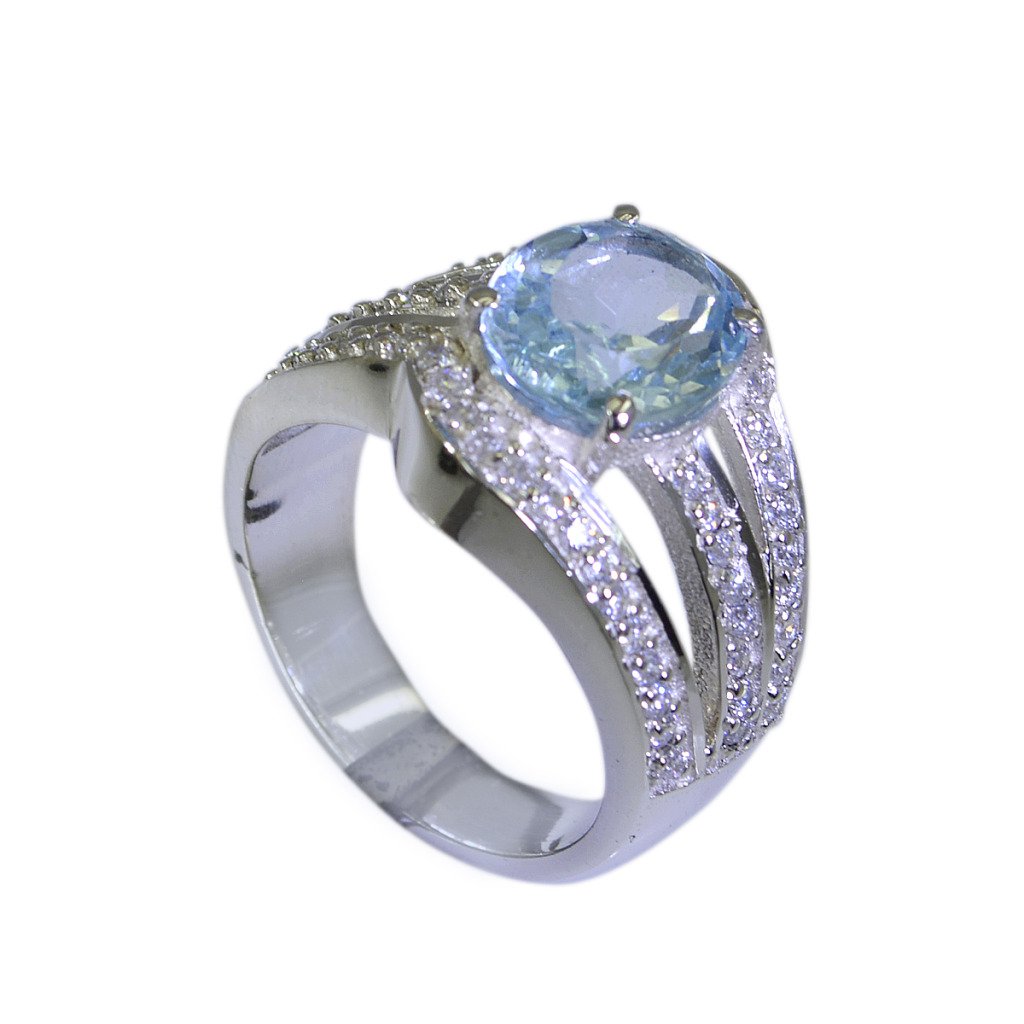 Riyo Blue Topaz Handcrafted Silver Silver Wrap Ring Sz 6 Srbto6-10011
