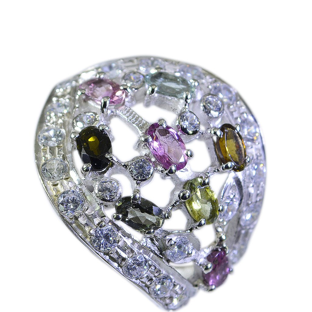 Riyo Tourmaline Twisted Silver Jewelry Silver Dome Ring Sz 5 Srtou5-84002