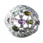 Riyo Tourmaline Twisted Silver Jewelry Silver Dome Ring Sz 5 Srtou5-84002