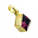 Riyogems Pink Cz Gold Plated Jewelry Set Key Pendants L 1in Gpppicz-102002