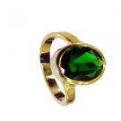 Emerald Cz Copper Gold Plated Mood Ring