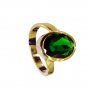 Emerald Cz Copper Gold Plated Mood Ring