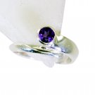 Riyo Amethyst Brushed Silver Jewellery Gimmal Ring Sz 9 Srame9-2139