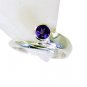 Riyo Amethyst Brushed Silver Jewellery Gimmal Ring Sz 9 Srame9-2139