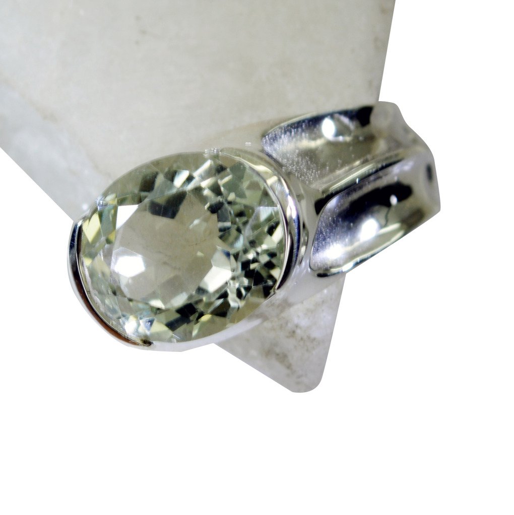 Riyo Green Amethyst Silver Jewelry Sale Posie Ring Sz 8 Srgam8-28053