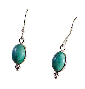 Riyo Turquoise Silver Forest Jewelry Wholesale Gemstone L 1.5in Setur-82049