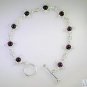 Riyo Garnet Contemporary Designer Silver Twist Bracelet L 7.5in Sbragar-26042
