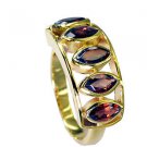 Garnet Gold Polish Toe Ring Jewelry