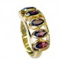 Garnet Gold Polish Toe Ring Jewelry