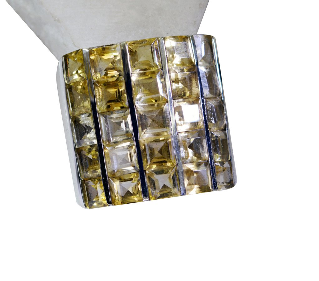 Riyo Citrine Silver Findings Wholesale Silver Ring Set Sz 7 Srcit7-14044