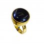 Riyo Black Onyx Plated Gold Jewelry Guard Ring Sz 5 Gprbon5-6045