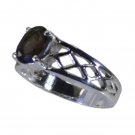 Riyo Brown 925 sterling silver Smoky Quartz Ring hunky handmade art jewelry SRSQ