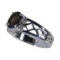 Riyo Brown 925 sterling silver Smoky Quartz Ring hunky handmade art jewelry SRSQ