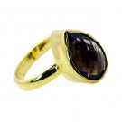 Smoky Quartz Gold Plated Online Beautiful Ring