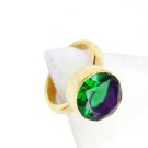 Emerald Cz Plated Gold Jewelry Eternity Ring