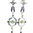 Riyo   Gemstone 925 Solid Sterling Silver Fashionable Earring L 3in Semul-52013