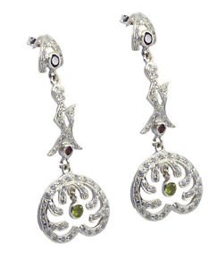 Riyo   Gemstone 925 Solid Sterling Silver Finishedwith Earring L 3in Semul-52024