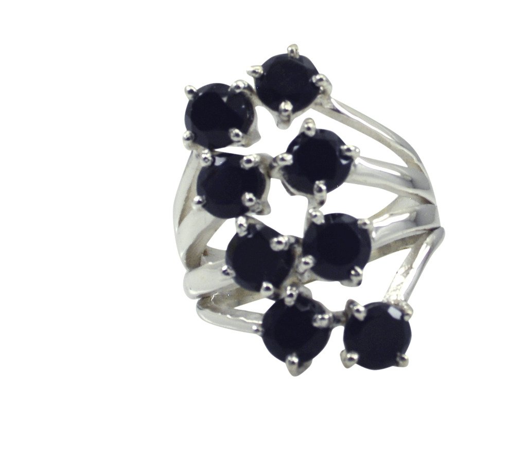 Riyo A Black Onyx 925 Solid Sterling Silver Gorgeous Ring Srbon90-6042