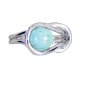 Riyo Turquoise Handmade Designer Silver Hammered Ring Sz 8 Srtur8-82035