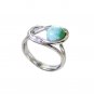 Riyo Turquoise Handmade Designer Silver Hammered Ring Sz 8 Srtur8-82035