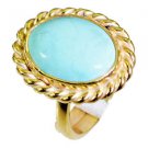 Riyo Turquoise Gold Plated Jewellery Promise Ring Sz 6 Gprtur6-82027