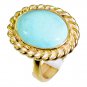 Riyo Turquoise Gold Plated Jewellery Promise Ring Sz 6 Gprtur6-82027