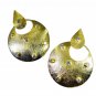 Riyogems White Cz 18-Kt Y Gold Plating Love Earring L 1.5in Gpewhcz-110001