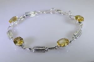 Riyo Yellow 925 sterling silver Citrine Bracelet divine handmade jewelry gallery