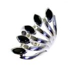 Riyo A Black Onyx 925 Solid Sterling Silver Graceful Ring Srbon90-6046