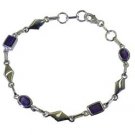 Riyo Purple 925 sterling silver Amethyst Bracelet pretty handmade funky jeweller