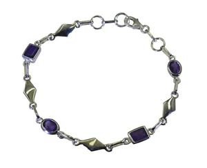 Riyo Purple 925 sterling silver Amethyst Bracelet pretty handmade funky jeweller