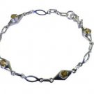 Riyo Yellow 925 sterling silver Citrine Bracelet classy handmade jewelry designe