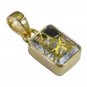 Riyo Multi Gold Plated Rutile Quartz CZ Pendant seductive vintage handmade jewel