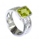 Riyo Peridot Silver Jewelry Artists Vintage Silver Ring Sz 6.5 Srper6.5-58008