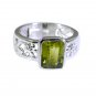 Riyo Peridot Silver Jewelry Artists Vintage Silver Ring Sz 6.5 Srper6.5-58008